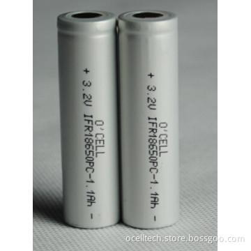 High Rate 3.2 Volt 1100mAh (45C) LiFePO4 18650 Battery